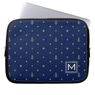 Funda Para Portátil El modelo de lunares del ancla el   añade su