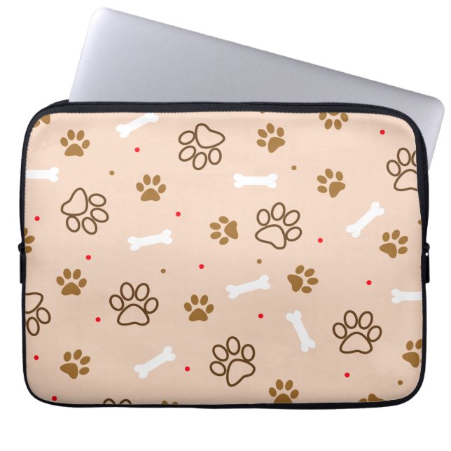 Funda Para Portátil El modelo lindo del perro con las patas deshuesa (Frente)
