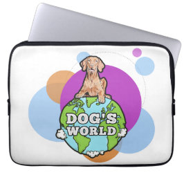 Funda Para Portátil El mundo del perro con los círculos