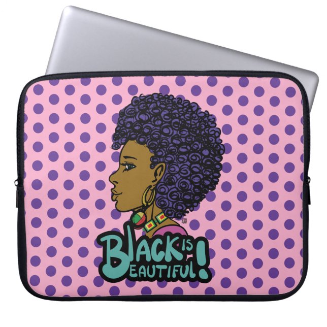 Funda Para Portátil El negro es hermoso (Frente)