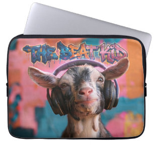 Funda Para Portátil El Niño del Ritmo - DJ Cabra Guay con Auriculares