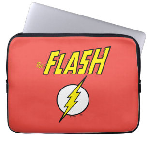 Funda Para Portátil El nombre de The Flash y el logotipo del rayo