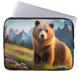 Funda Para Portátil El oso pardo en la montaña