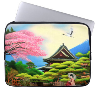 Funda Para Portátil El paisaje de los jardines japoneses