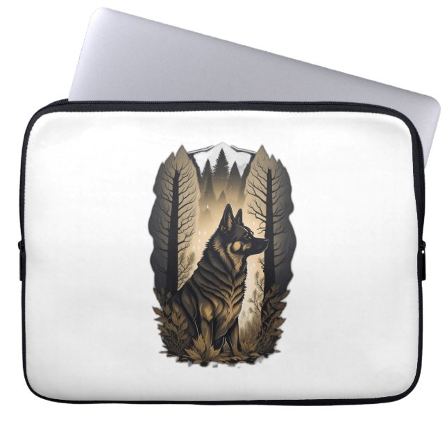 Funda Para Portátil El Pastor Alemán 013  (Frente)