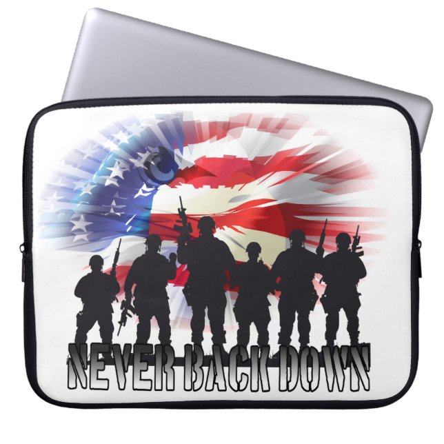 Funda Para Portátil El patriotismo nunca retrocedió (Frente)
