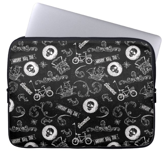 Funda Para Portátil El patrón de iconos de Goonies (Frente)