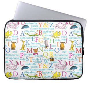 Funda Para Portátil El patrón del alfabeto de Dr. Seuss con palabras