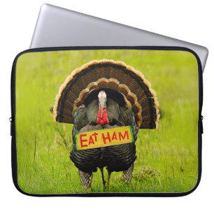 Funda Para Portátil El pavo orgulloso de SlipperyJoe come jamón colgar