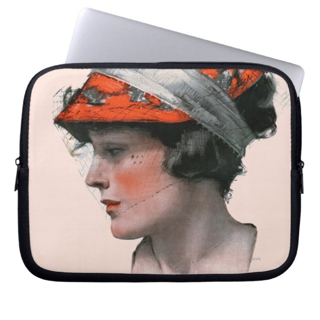 Funda Para Portátil El perfil de la mujer (Frente)