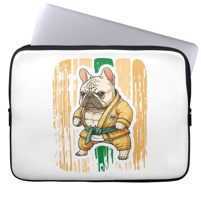 Funda Para Portátil El perro conoce a Karate (Frente)