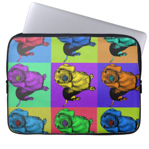 Funda Para Portátil El perro de patas muy cortas Doxie del arte pop
