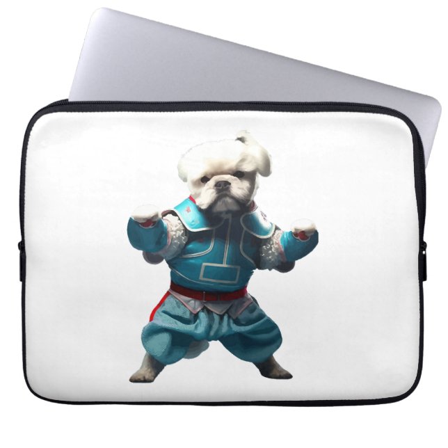 Funda Para Portátil El perro sabe que Karate se transformó (Frente)