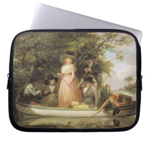 Funda Para Portátil El pescar con caña del fiesta (aceite en lona)