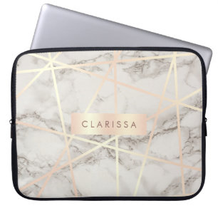 Funda Para Portátil El polluelo bonito elegante subió el oro y el