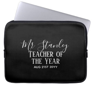 Funda Para Portátil El regalo de texto moderno personalizado del profe