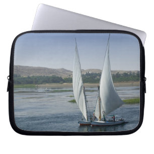 Funda Para Portátil El río Nilo y barcos de vela utilizados como