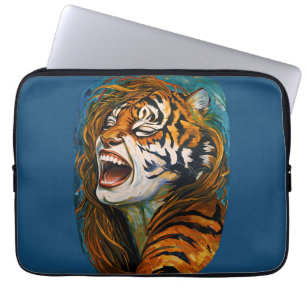 Funda Para Portátil El rugido del corazón salvaje - Tigres coloridos