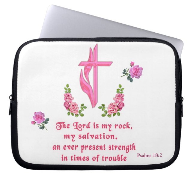 Funda Para Portátil El Señor es mi roca (Frente)