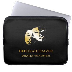 Funda Para Portátil El teatro enmascara la silueta negra