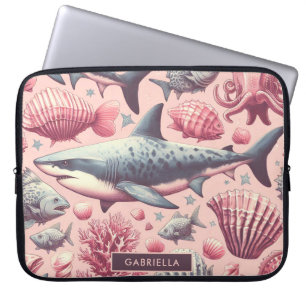 Funda Para Portátil El tiburón vintage sin soldadura