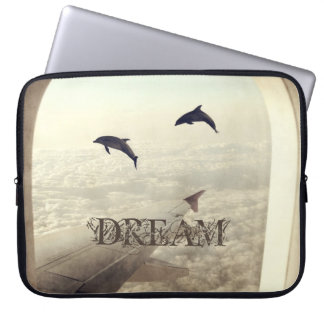 Funda Para Portátil El volar con los delfínes