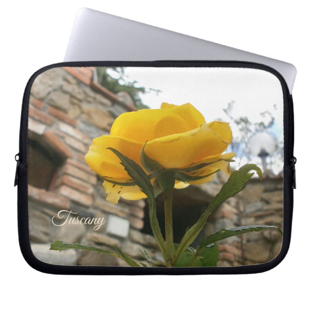 Funda Para Portátil El yelllow toscano subió (Frente)