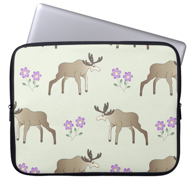 Funda Para Portátil Elch mit Blume (Frente)