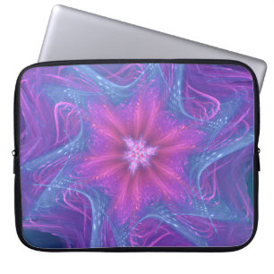 Funda Para Portátil Electronics Bag Fractal Delicate Paleta Cian