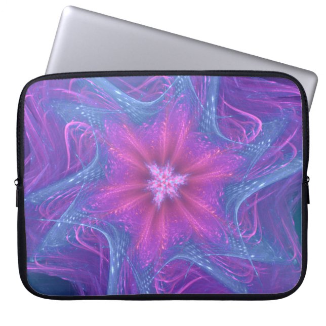 Funda Para Portátil Electronics Bag Fractal Delicate Paleta Cian (Frente)