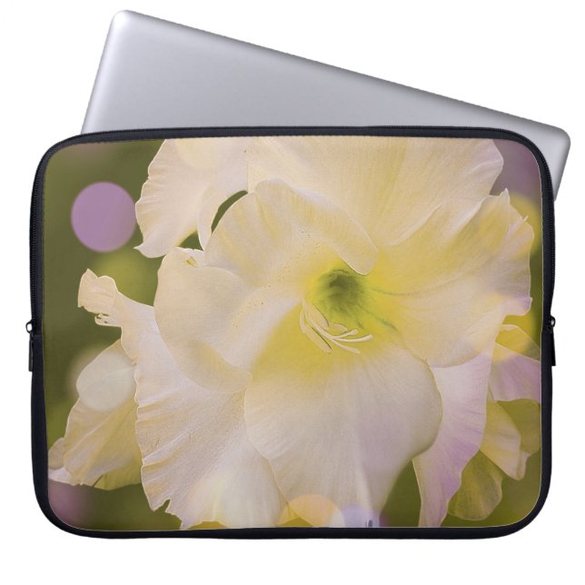 Funda Para Portátil Electronics Bag Sword Lily Green Bokeh (Frente)