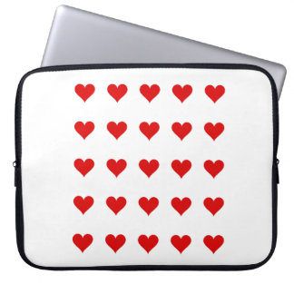 Funda Para Portátil Electronics Bag with hearts.