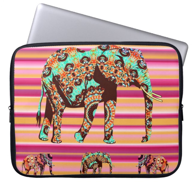 Funda Para Portátil Elefante AFrican Sleeve para portátiles (Frente)