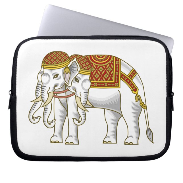Funda Para Portátil Elefante blanco Erawan tailandés (Frente)