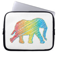 Elefante con líneas