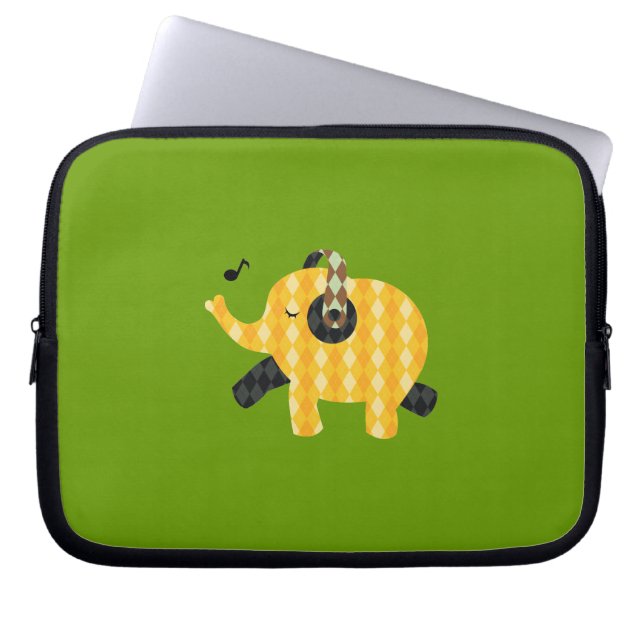Funda Para Portátil Elefante del canto (Frente)