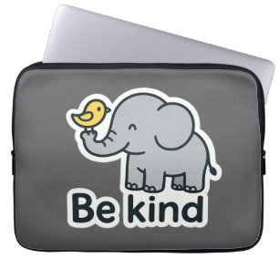 Funda Para Portátil elefante lindo y pegatina de aves