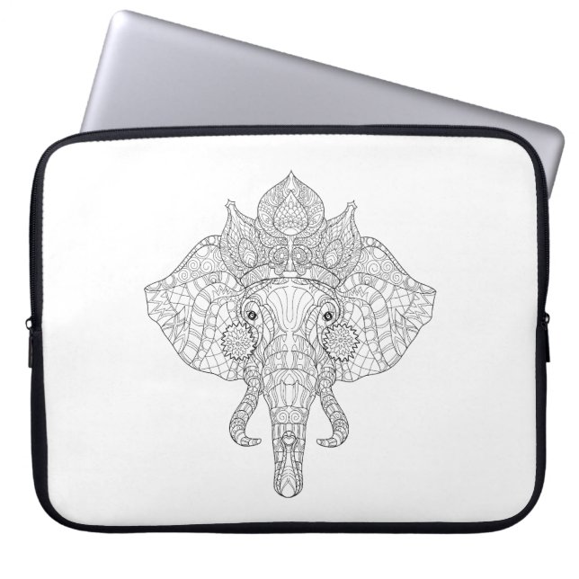 Funda Para Portátil Elefante Zendoodle principal (Frente)