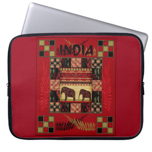 Funda Para Portátil elefantes étnicos de India