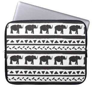 Funda Para Portátil Elefantes, líneas, triángulos, impecables decorati