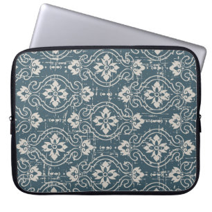 Funda Para Portátil Elegancia antigua: Curvas florales sin foco