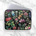 Funda Para Portátil Elegancia botánica vintage negro<br><div class="desc">Proteja y diseñe su portátil con nuestro funda de mangas para portátiles "Vintage Botanical Elegance". Esta manga no es sólo una salvaguarda para tu equipo, es una declaración de estilo, adornada con un diseño floral de acuarela exuberante. Perfecto para añadir un toque de elegancia vintage a su tecnología, es una...</div>