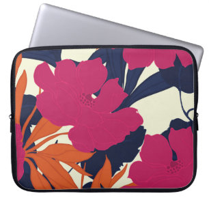 Funda Para Portátil Elegancia floral: patrón abstracto