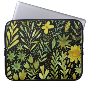 Funda Para Portátil Elegancia floral: Patrón de acuarela vintage
