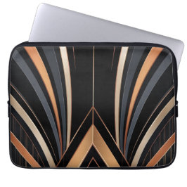 Funda Para Portátil Elegancia geométrica metálica Art Déco