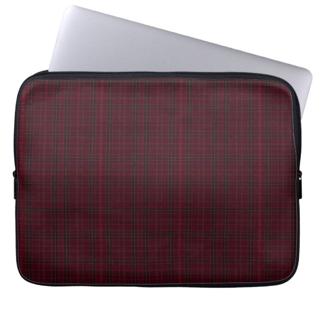 Funda Para Portátil Elegant Burgundy Tartan (Frente)