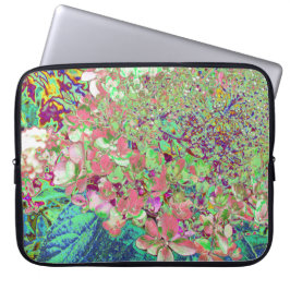 Funda Para Portátil Elegant Coral and Chartreuse Limelight Hydrangea
