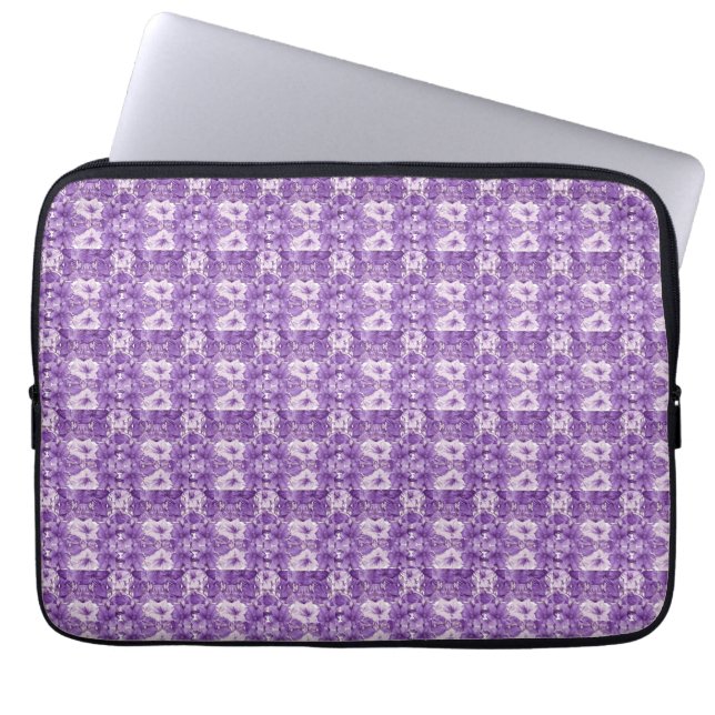 Funda Para Portátil Elegant floral pattern in purple tones (Frente)
