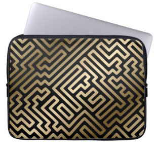 Funda Para Portátil Elegant Gold Maze Geometric Luxury Design