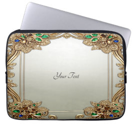 Funda Para Portátil Elegant Gold Ornate Laptop Sleeve
